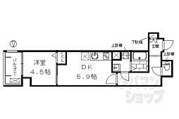 ベラジオ京都西大路2 1DKの間取図画像