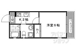 サイト京都西院 1Kの間取図画像