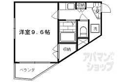 ディアリオ大宮 1Kの間取図画像