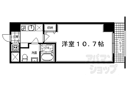 クリスタルグランツ京都高辻 1Kの間取図画像
