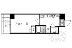マインズ・コム四条大宮 1Kの間取図画像