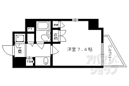 アクシルコート京都二条イースト棟 1Kの間取図画像