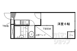 レオパレスグローバル3 1Kの間取図画像