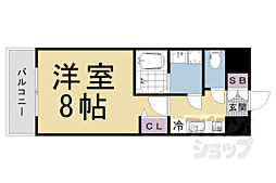 ダイワグレイスメゾン京都西七条 1Kの間取図画像