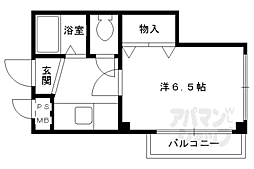 アルティスタ姉小路 1Kの間取図画像