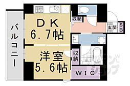 ShaMaison御幸町御池 1DKの間取図画像
