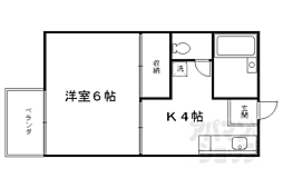 アルベールビル 1Kの間取図画像