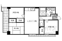 かーせん22 3LDKの間取図画像