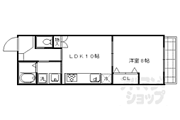 アルファルド 1LDKの間取図画像