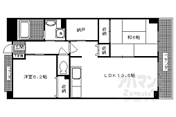 MNS千本 2LDKの間取図画像