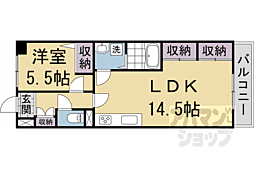 ルミエール沼田 1LDKの間取図画像
