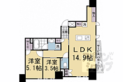 STANDZ京都二条 2LDKの間取図画像