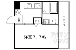 ナ・トゥール四条大宮 1Kの間取図画像