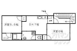 セーブル3 2DKの間取図画像
