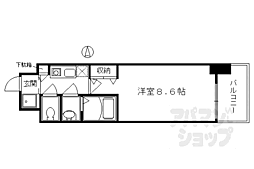 グラート堀川 1Kの間取図画像