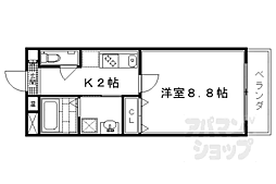 オープンヒルズ 1Kの間取図画像