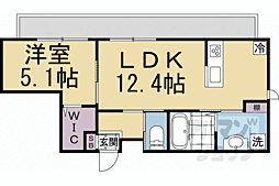 attrice円町(アトリーチェ円町) 1LDKの間取図画像