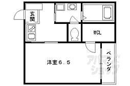ラメール・五条 1Kの間取図画像