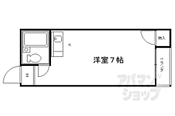 エムズ太秦 ワンルームの間取図画像
