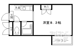 黒門京邑館 1Kの間取図画像
