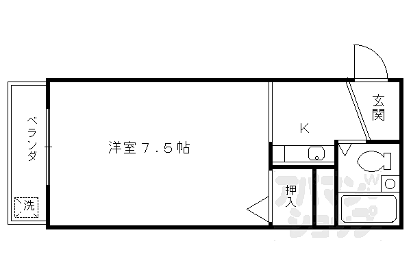 サンライズハウス 201｜京都府京都市中京区西ノ京船塚町(賃貸マンション1K・2階・20.31㎡)の写真 その2