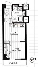 ライオンズマンション方南台 1DKの間取図画像