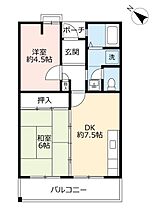 UR奈良青山  ｜ 奈良県奈良市青山3丁目（賃貸マンション2DK・4階・46.05㎡） その2