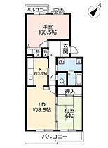 UR平城左京  ｜ 奈良県奈良市左京2丁目（賃貸マンション2LDK・1階・67.52㎡） その2