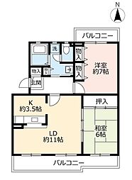 間取図画像 2LDK