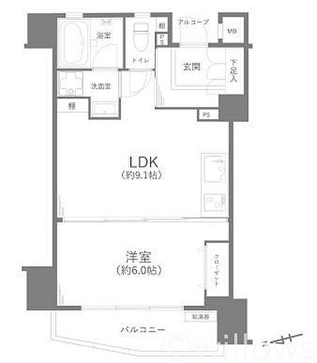 1LDK 間取り