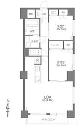 いづみハイツ芦花公園 2LDKの間取図画像