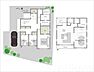 区画図：今回の売地は、建築条件がございませんが、参考プランをご用意しております。お客様のご希望のプランや間取り、選びたいハウスメーカー等お聞かせくださいませ。