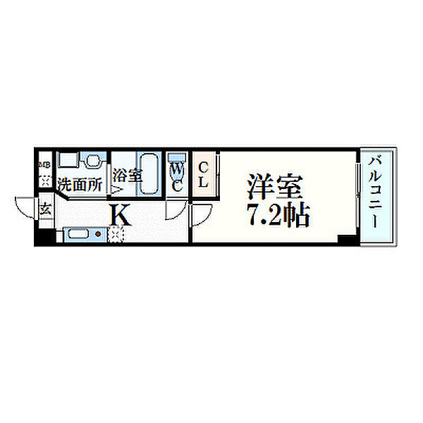 インペリアル奈良大宮 702｜奈良県奈良市大宮町6丁目(賃貸マンション1K・7階・24.98㎡)の写真 その2