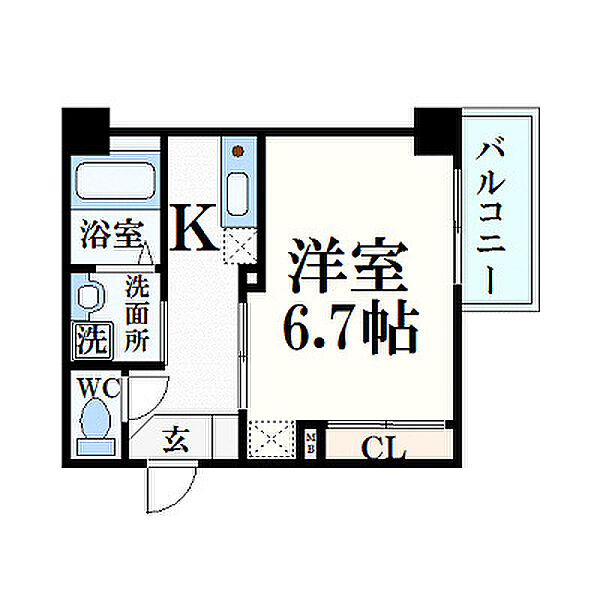 インペリアル奈良大宮 505｜奈良県奈良市大宮町6丁目(賃貸マンション1K・5階・24.98㎡)の写真 その2