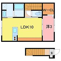 eclat V 203 ｜ 福井県福井市三郎丸 4丁目310（賃貸アパート1LDK・2階・35.12㎡） その1