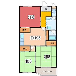 ハイムF 3DKの間取図画像