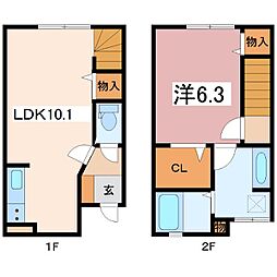 LUXIA 1LDKの間取図画像