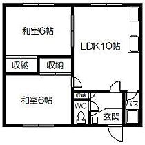 三木マンション 2 ｜ 北海道旭川市東光十三条2丁目2番地26号（賃貸アパート2LDK・1階・45.36㎡） その2