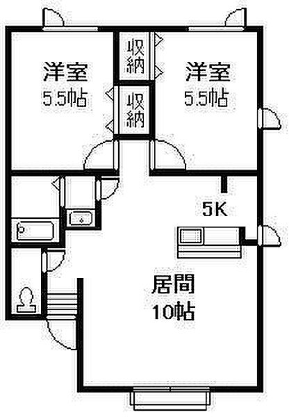 ヴィーナスヴィラ 201｜北海道旭川市東光十条8丁目(賃貸アパート2LDK・2階・55.50㎡)の写真 その2