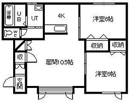 SKY FLEX 202 ｜ 北海道旭川市神楽岡十三条6丁目1番地12号（賃貸アパート2LDK・2階・56.86㎡） その2