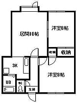 コーポ都 1-B ｜ 北海道旭川市東光十八条4丁目3番地2号（賃貸アパート2LDK・1階・54.27㎡） その2