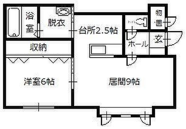 ボックスM 101｜北海道旭川市豊岡二条3丁目(賃貸アパート1LDK・1階・46.10㎡)の写真 その2