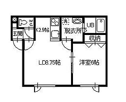 Luana（ルアナ） 102 ｜ 北海道旭川市豊岡二条1丁目1番地7-2号（賃貸アパート1LDK・1階・37.96㎡） その2