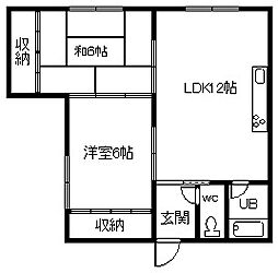メゾン近藤A 2LDKの間取図画像