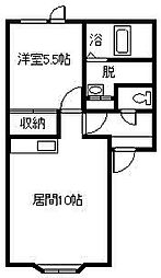 グラディア2 1LDKの間取図画像