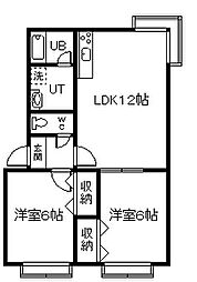 ぜるぶ 2LDKの間取図画像