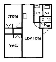 セレブ5・4 2LDKの間取図画像