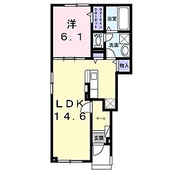 ヴェール 1LDKの間取図画像