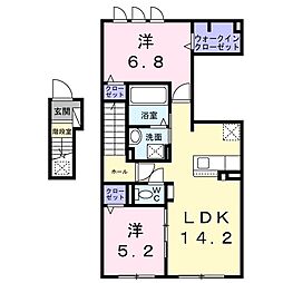 ソナーレII 2LDKの間取図画像