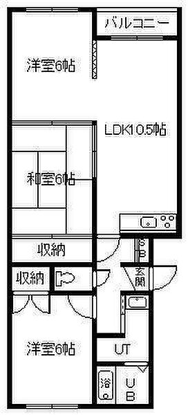 マツヨシハイツ 210｜北海道旭川市東光一条1丁目(賃貸マンション3LDK・2階・72.13㎡)の写真 その2